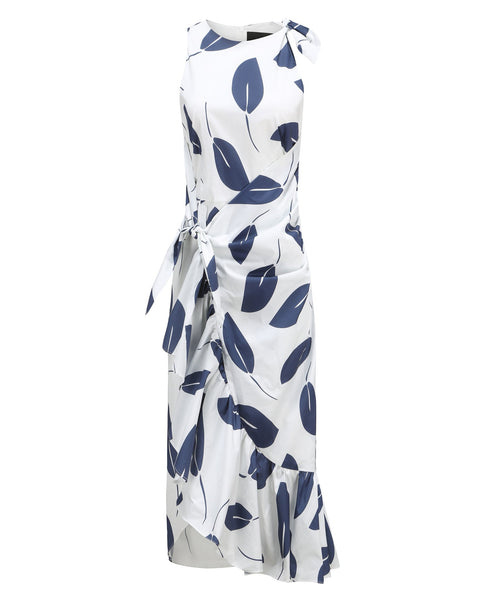 Laina leaf print twist dress hotsell