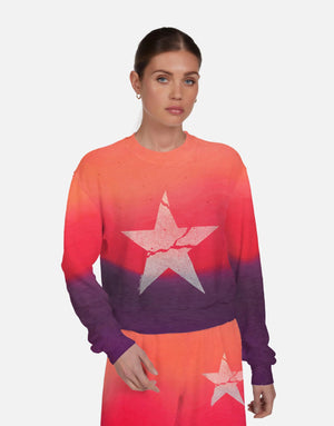 Spalding Cracked Star - Drop Shoulder Crop Pullover